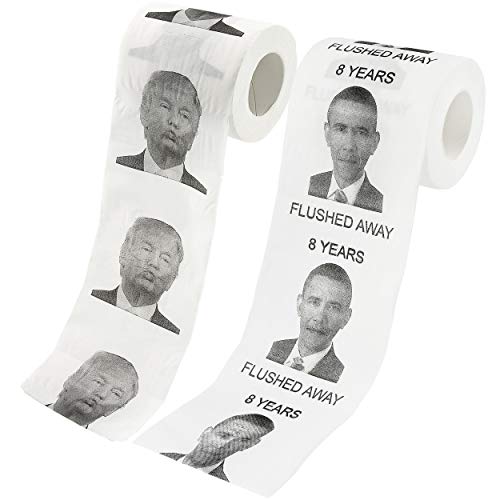 Donald Trump & Barack Obama toaletni papir, Set 6 Rolls-prilično čudno novine-Funny novost SAD politika Gag poklon, bijeli