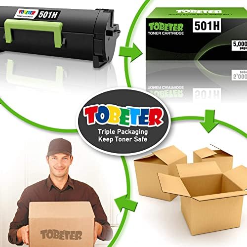ToBeter 501H 50F1H00 High Yield prerađeni Toner za Lexmark MS310, MS312, MS315, MS410, MS415, MS510, MS610 Printer