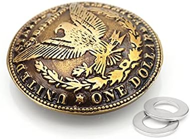 CraftMemore 1 1/2 inča Morgan Dollar Coin Concho Eagle Gaur Rodeo Kaubojski vijak za obrnute kožne zanatske krafne 2pcs Chs17