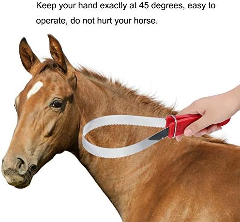 GLOGLOW alat za struganje konja, alat za struganje konjski dodatak konjski Gromer konjski Linjač strugač za ručku
