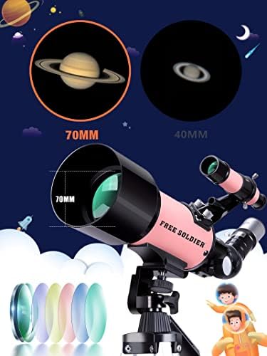 Teleskop za djecu Djevojke Astronomija početnici-otvor blende 70 mm i 400 mm žižna daljina profesionalni Refraktorski teleskop za