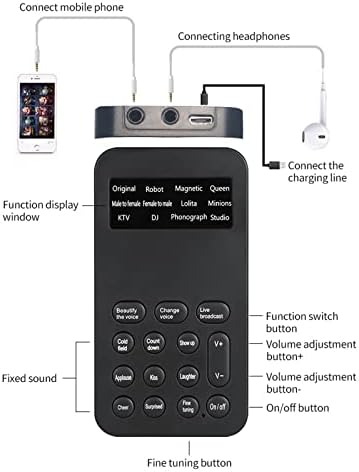 XXXDXDP zvučni efekti univerzalni glas Changer Gaming Telefon eksterni poziv Rukohvat Adapter za uređaj Funny Prijenosni Audio