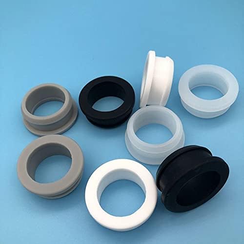 10pcs 2mm-30mm silikonska gumena guma za čapljice za rung-na kablu za kabel za kabel zaštita grm crno / bijelo / sivotransparent -,