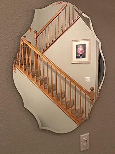 Kohros skelopirani okvir bez okvira montiranog zida, ukrasno ogledalo u obliku emme za dnevnu sobu spavaća soba uredski dekor