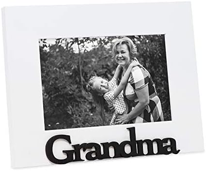Isaac Jacobs bijelo drvo Sentiments baka okvir za slike, 4x6 inča, Foto poklon za baku, Nanu, porodicu, prikaz na stolu, radni sto