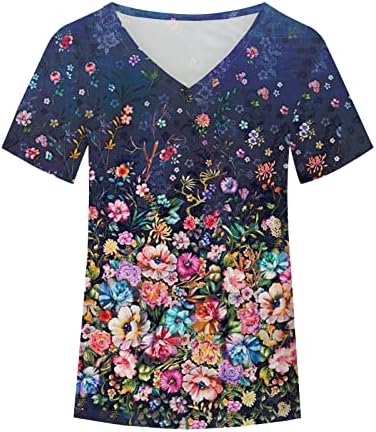 Top Tshirt za žene jesen ljeto kratki rukav 2023 Odjeća trendi Vneck pamuk grafički Brunch Tee PD PD