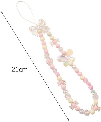 tenghong2021 perlica za telefon sa perlama narukvica slatka Heart Pearl Butterfly narukvica protiv izgubljenog šarma žica za dodatnu