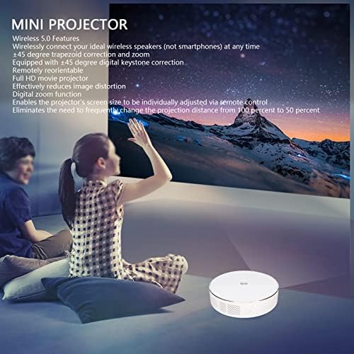 WiFi mini projektor, mali kućni filmski projektor, LED digitalna korekcija tipkovnice, vanjski projektor za kućno kino na otvorenom