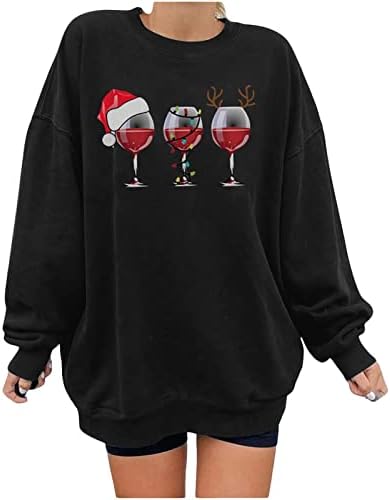 Božićne tunike ili vrhovi za nošenje sa gamašima Dressy Casual Bluzes Loose Fitting Tees 2022 Jesen Zimske košulje