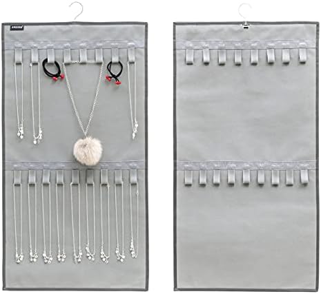 Anzorg dvostrano viseći nakit Organizator sa 34 kuka na zidu vilicom za zaštitu nakita za pohranu nakit za pohranu