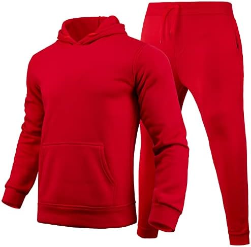 Muška sportska odjeća od čvrstog s kapuljača, trenerke sa kapuljačom 2 komada jesen zimska labava fit casual rastezanje trčanja jogging