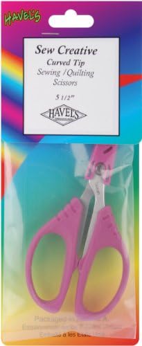 Havel Wive Creative 5-1 / 2-inčni zakrivljenih tipova šivaći / quilting makaze-ružičaste udobnosti
