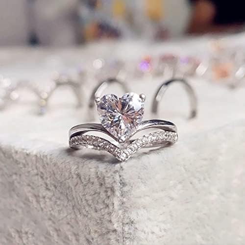 Pravi prsten za žene Moja lijepa kćer prsten ljubavi u obliku velikog Rhinestone prsten dijamant ljubavi prsten elegantan
