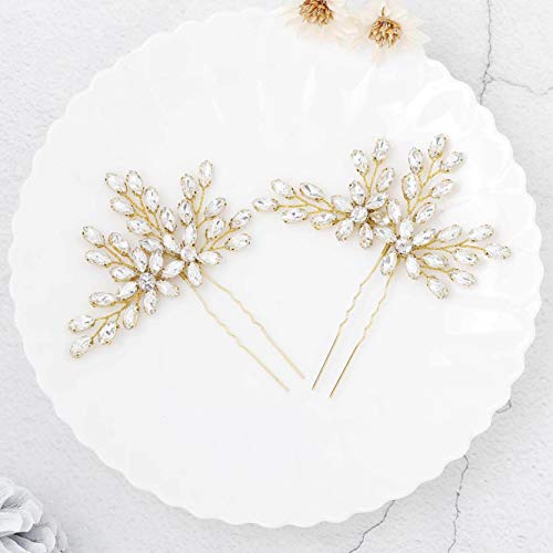 Unicra Wedding Crystal Flower igle za kosu dekorativna svadbena oprema za kosu za neveste pakovanje od 2 komada
