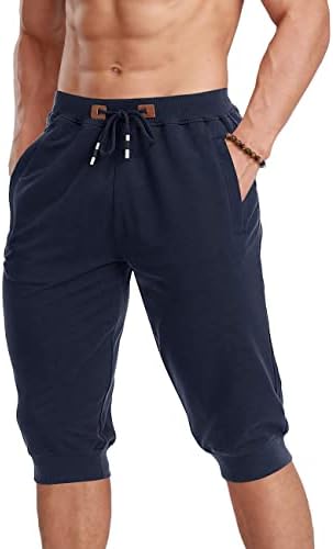 Cotrasen muške 3/4 Capris jogger kratke hlače ispod koljena kratke hlače sa džepovima sa zatvaračem