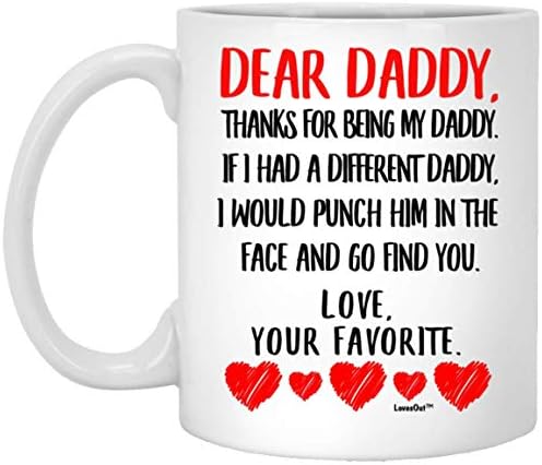 Lovesout Funny izgovara tata poklon Hvala na tome što ste moj tata božićnjak 2023 poklona bijela šalica za kavu bijela 11oz