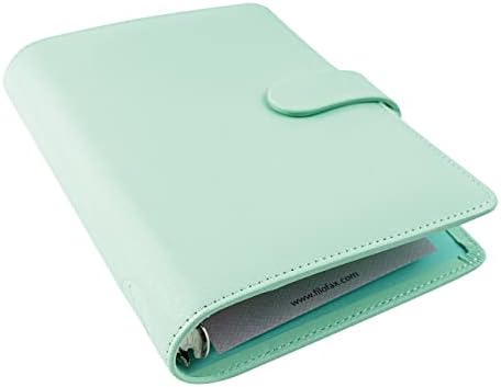 Filofax Saffiano Organizator, lična veličina, neo mint - poprečna zrna, koža, šest prstenova, dnevnik kalendara u sedmici, višejezični,