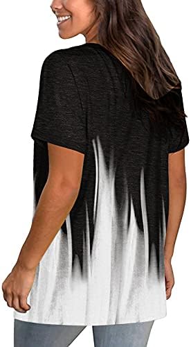 Cggmvcg slatki ljetni vrhovi za žene bluza s kratkim rukavima V izrez Travel Top ljetne majice za žene