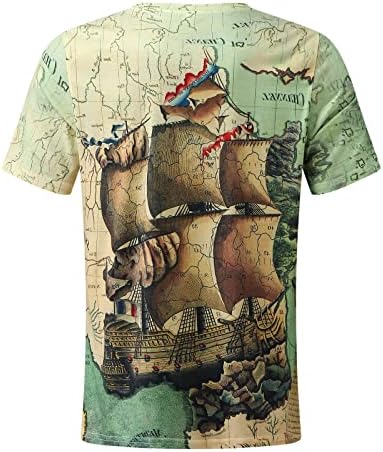 Muške majice mišićne posteljine - modna obična boja casual roll rukava V izrez Hippie T majice na vrhu Bluze na plaži